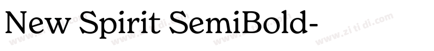 New Spirit SemiBold字体转换